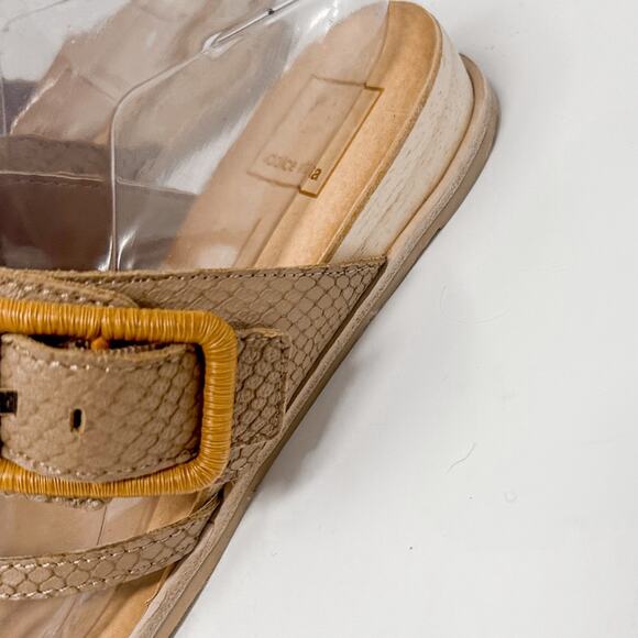 NEW Dolce Vita Perris Leather Double Strap Slide Sandal, Size 6.5, MSRP $100 - Picture 3 of 13